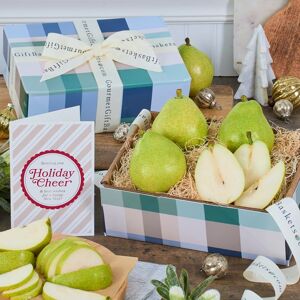 GourmetGiftBaskets.com Happy Holidays Pears Fruit Gift Box