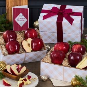 GourmetGiftBaskets.com Happy Holidays Red Apples Fruit Gift Tower
