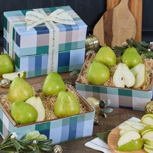 GourmetGiftBaskets.com Happy Holidays Pears Fruit Gift Tower
