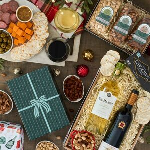 GourmetGiftBaskets.com Wine Duo, Charcuterie, and Nuts Gift