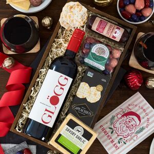 GourmetGiftBaskets.com Glogg Wine and Charcuterie Gift Crate