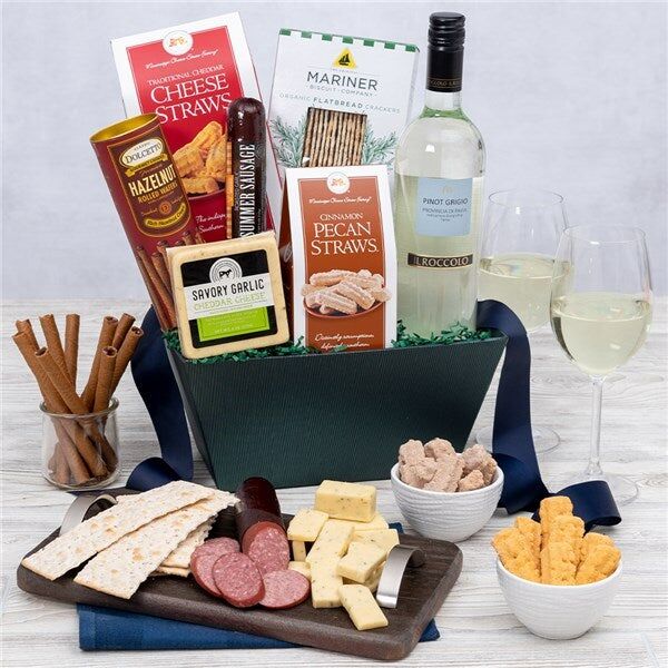 GourmetGiftBaskets.com Corporate Gift Basket White Wine