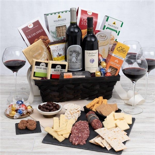 GourmetGiftBaskets.com Silver Oak & Cakebread - Red Wine Gift Basket