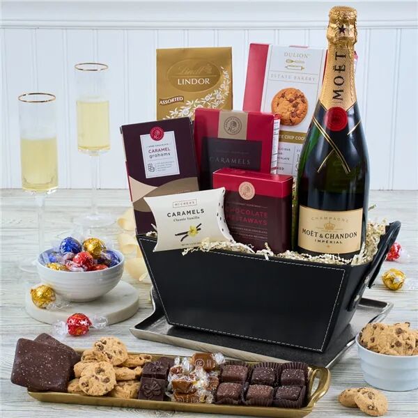 GourmetGiftBaskets.com Champagne & Truffles Gift Basket - Moët & Chandon Imperial Brut