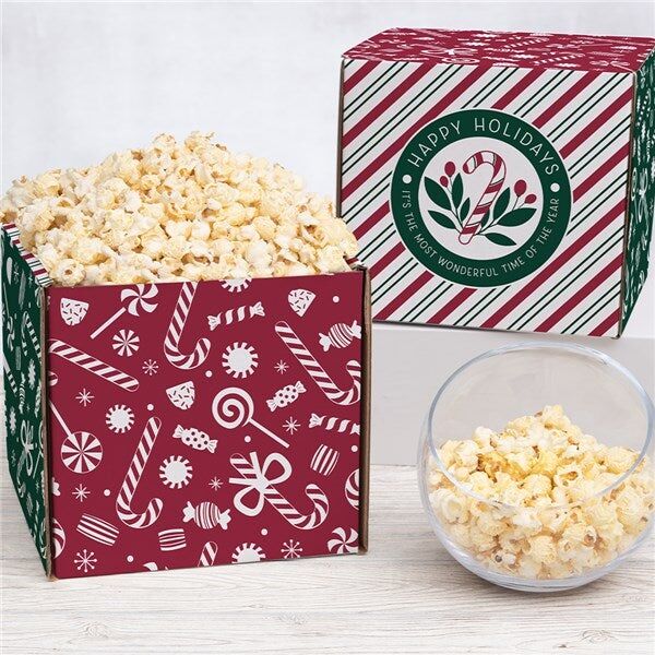 GourmetGiftBaskets.com Holly Jolly White Cheddar Popcorn Experience