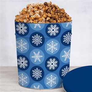 GourmetGiftBaskets.com Winter Wishes Chocolate Drizzled Caramel Popcorn Duo 3.5 Gallon Experience