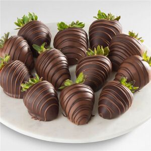 GourmetGiftBaskets.com Dark & Milk Chocolate Covered Strawberries Dozen