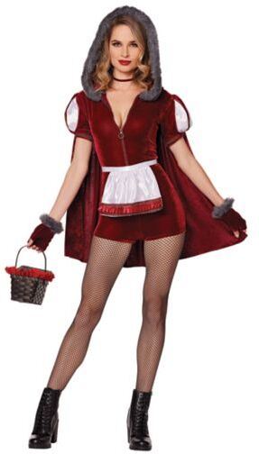 Spencer's Adult Runaway Red Riding Hood Romper Costume