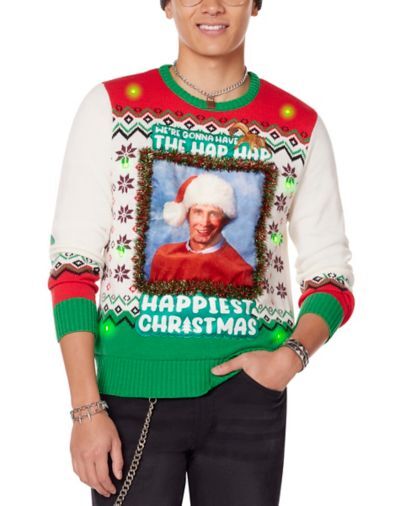 Spencer's Light-Up Clark Happiest Ugly Christmas Sweater - National Lampoon's Ch