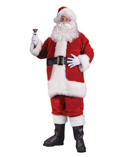 FUN WORLD Adult Regency Plush Santa Suit Plus Size Costume