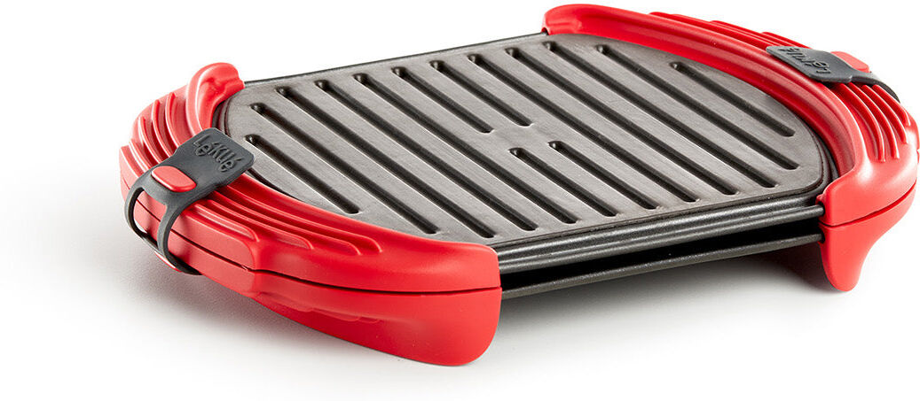 Lekue XL Microwave Grill, Sandwich Maker, And Panini Press, Red