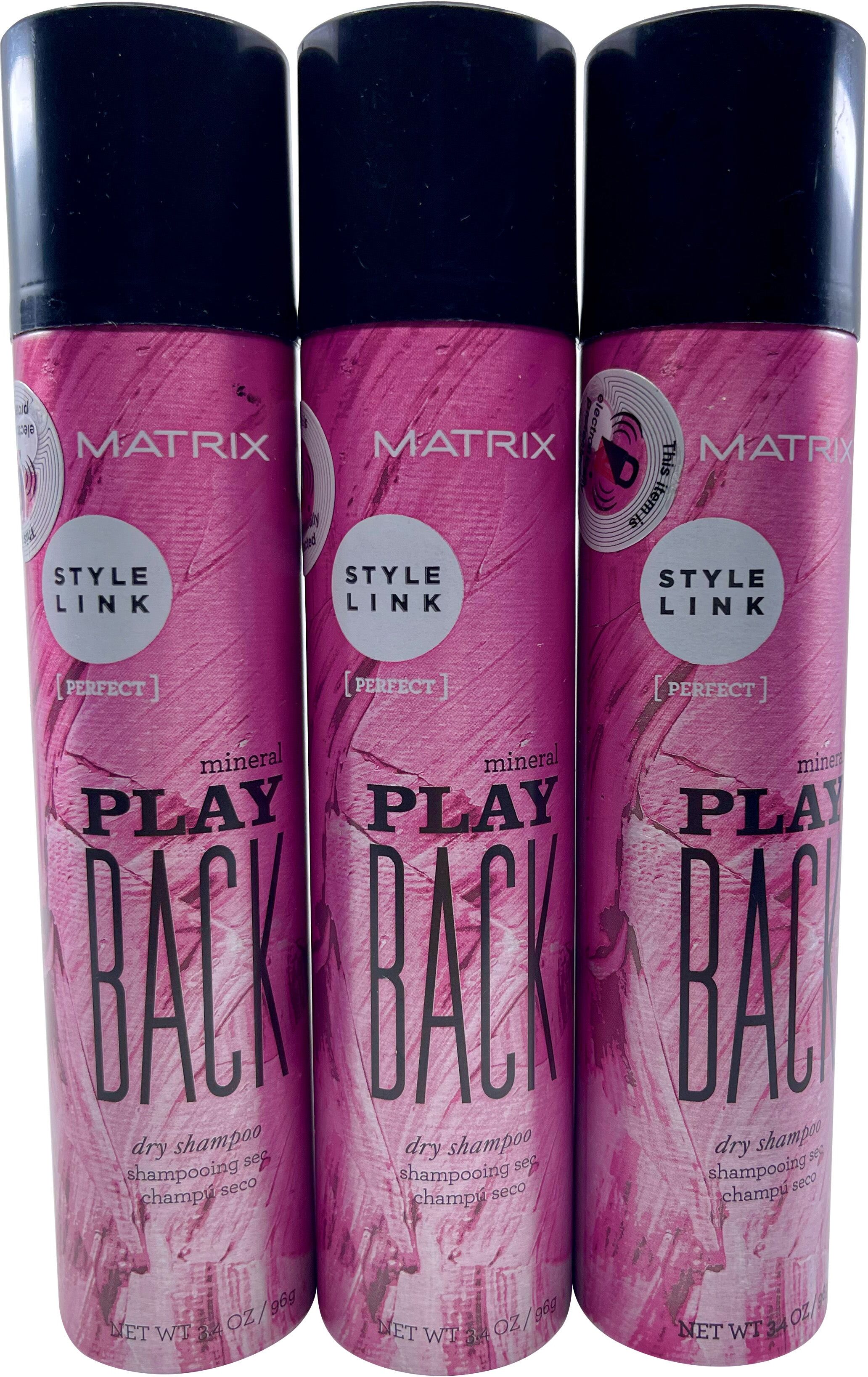 Matrix Style Link Play Back Mineral Dry Shampoo 3.4 OZ Set of 3 One Size