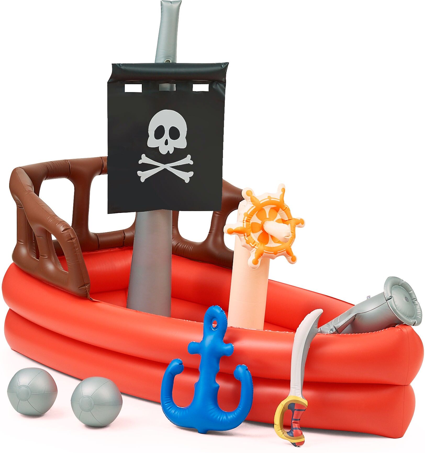 Teamson Kids Water Pool Pirate Ship Inflatable Kids Sprinkler