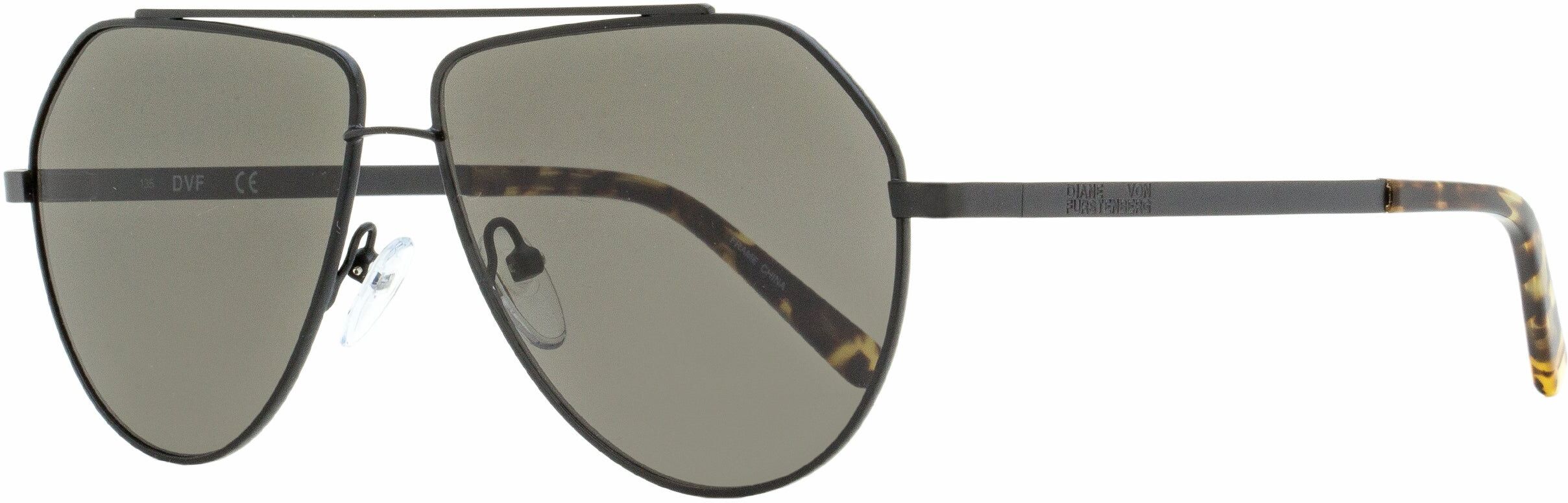 Diane Von Furstenberg Women's Aria Sunglasses DVF150S 001 Matte Black 58mm female