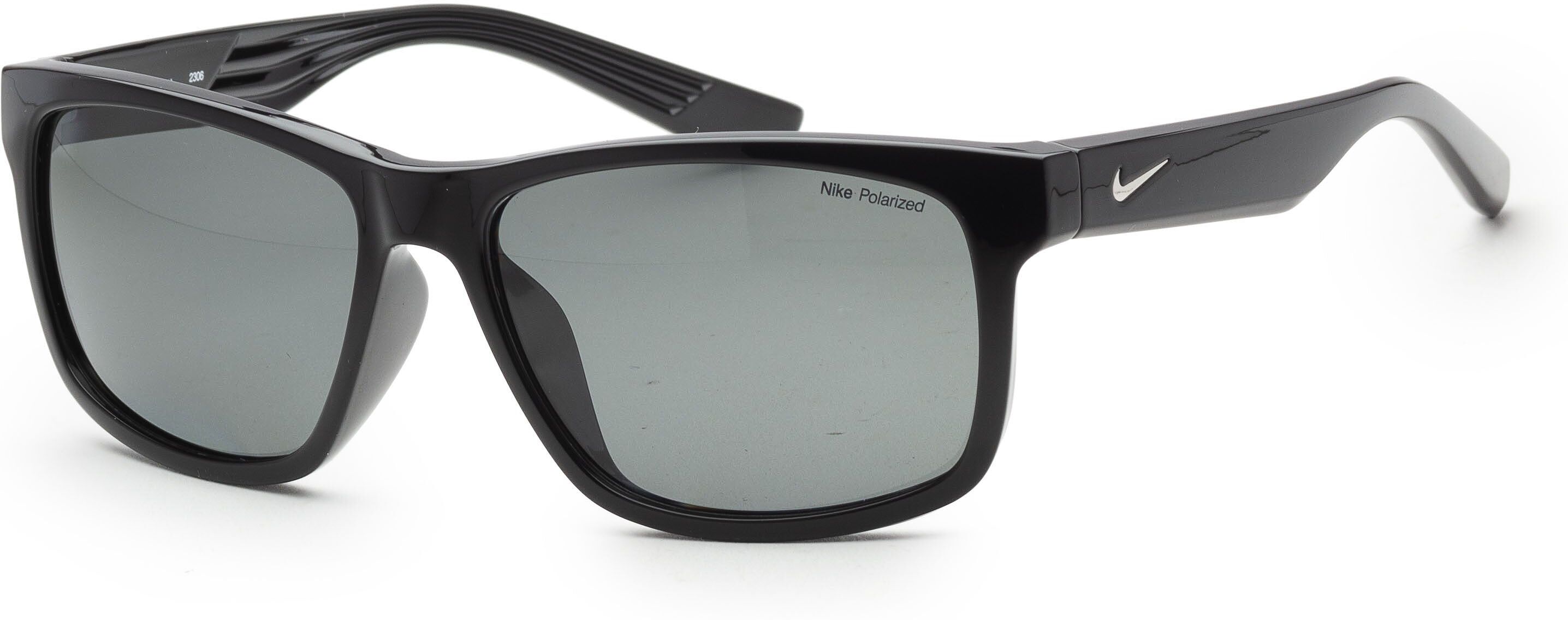 Nike Men's Sport 59mm Shiny Black Sunglasses male