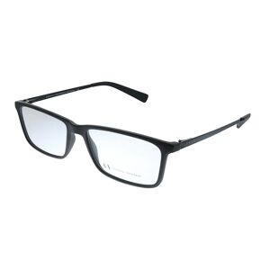 Armani Exchange  AX 3027 8078 55mm Unisex Rectangle Eyeglasses 55mm - black - Size: One Size