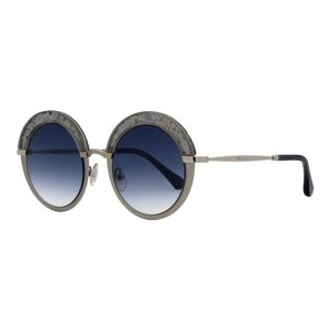 Jimmy Choo Round Sunglasses Gotha 5RLKC Silver 50mm Gotha - blue