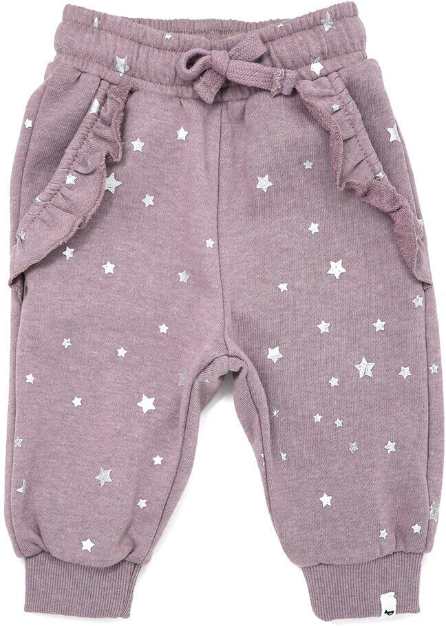 oh baby! Mini Silver Stars Ruffle Pocket Jogger One Size female