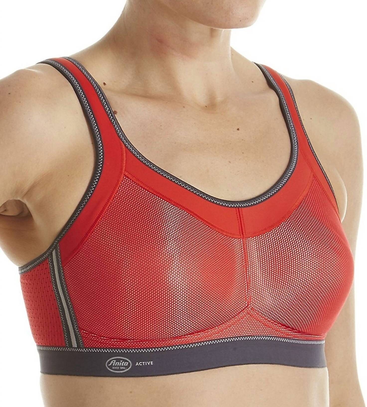 Anita Active Momentum Wire Free Sports Bra In Red 34D female