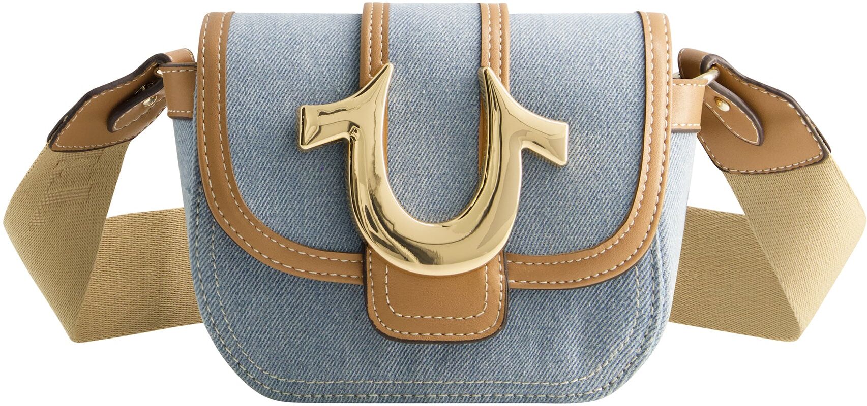 True Religion Mini Flap Denim Crossbody Mini female