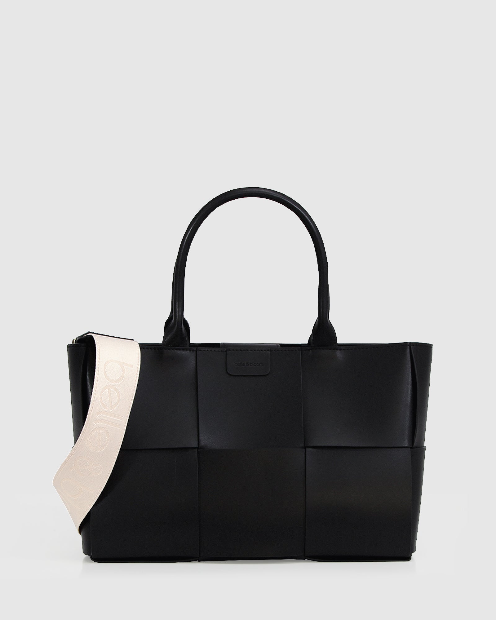 Belle & Bloom Long Way Home Woven Tote - Black female