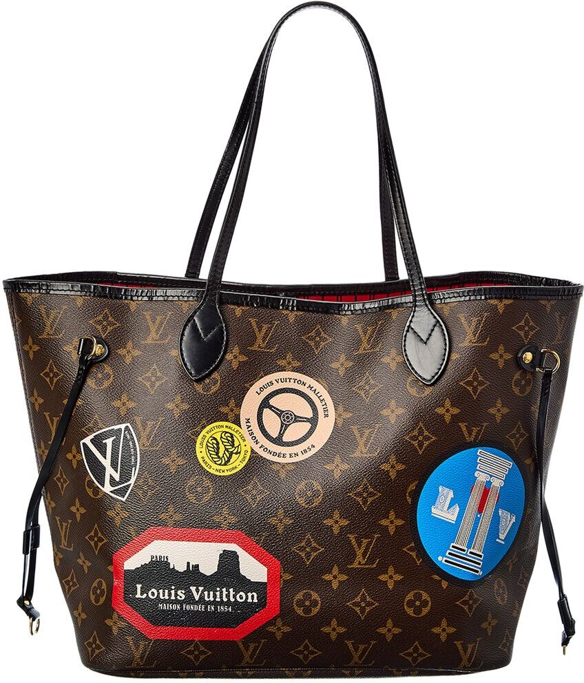 Louis Vuitton Limited Edition Monogram World Tour Canvas Neverfull MM One Size female