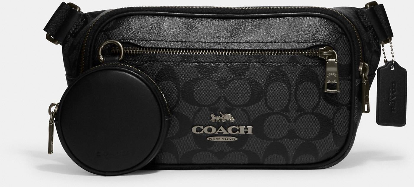 Coach Outlet Elias Belt Bag In Signature Canvas One Size female