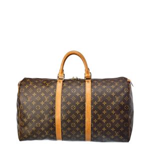 Louis Vuitton Monogram Canvas Keepall 50 (Authentic Pre-Owned) - brown