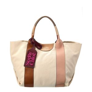 See by Chlo Laetizia Canvas & Leather Tote - beige - Size: Large