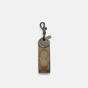 Coach Outlet Loop Key Fob In Signature Canvas - brown - Size: One Size