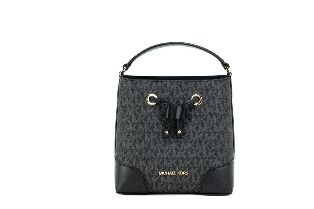 Michael Kors Mercer Small Signature Leather Bucket Crossbody Handbag Women's Purse female