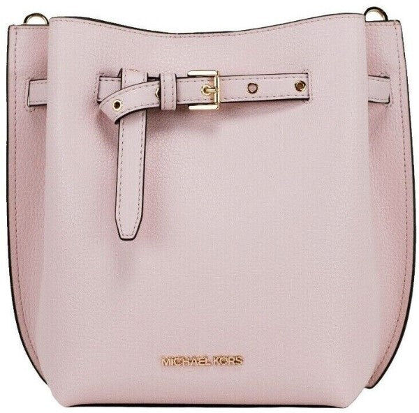 Michael Kors Emilia Small Powder Blush Pebble Leather Bucket Messenger Women's Handbag female