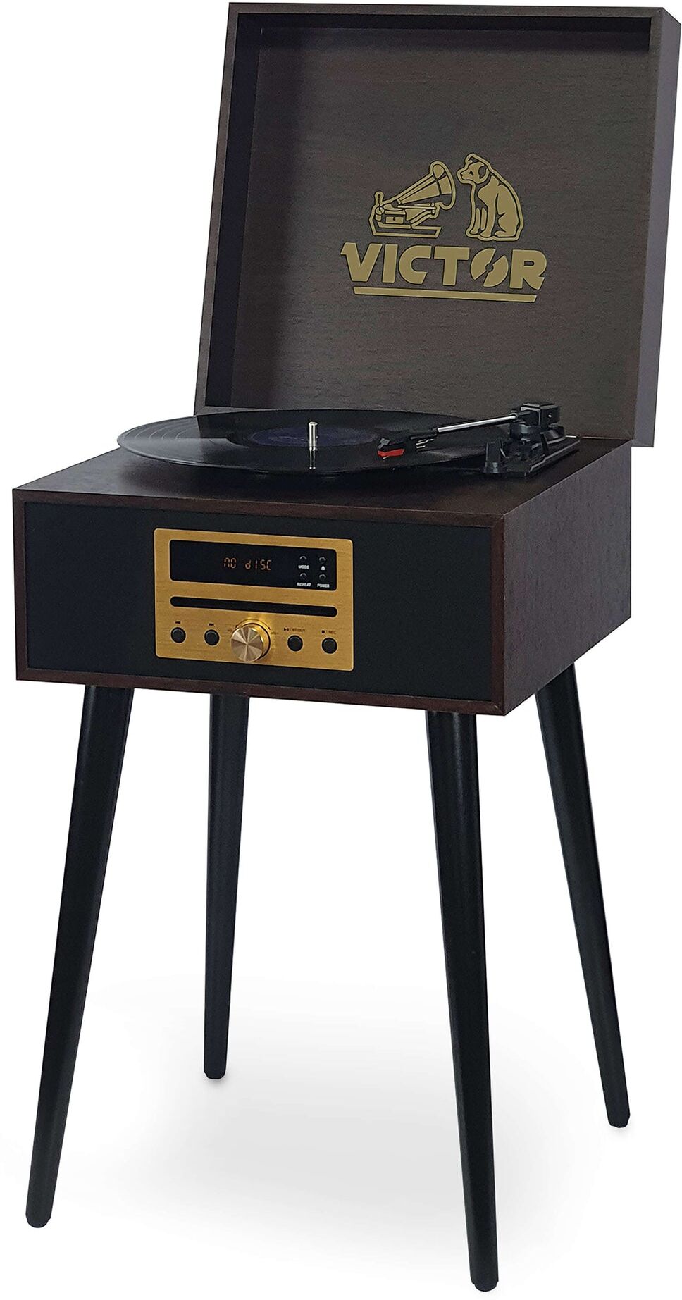 Victor Audio Victor Newbury 8-in-1 Music Center with Chair-Height Legs