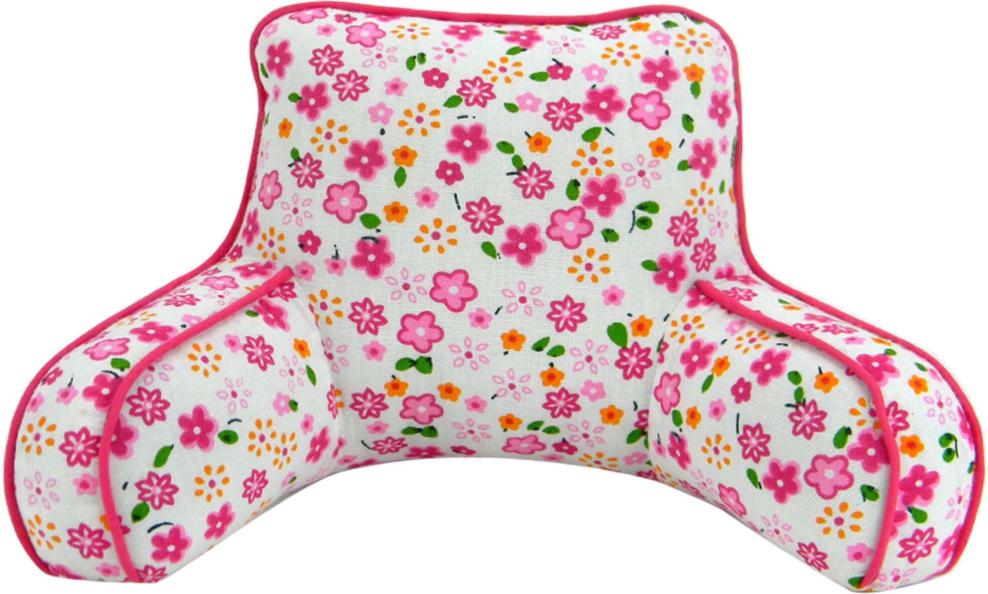 Teamson Sophia's Floral Print Back Rest Pillow for 18" Dolls, Hot Pink