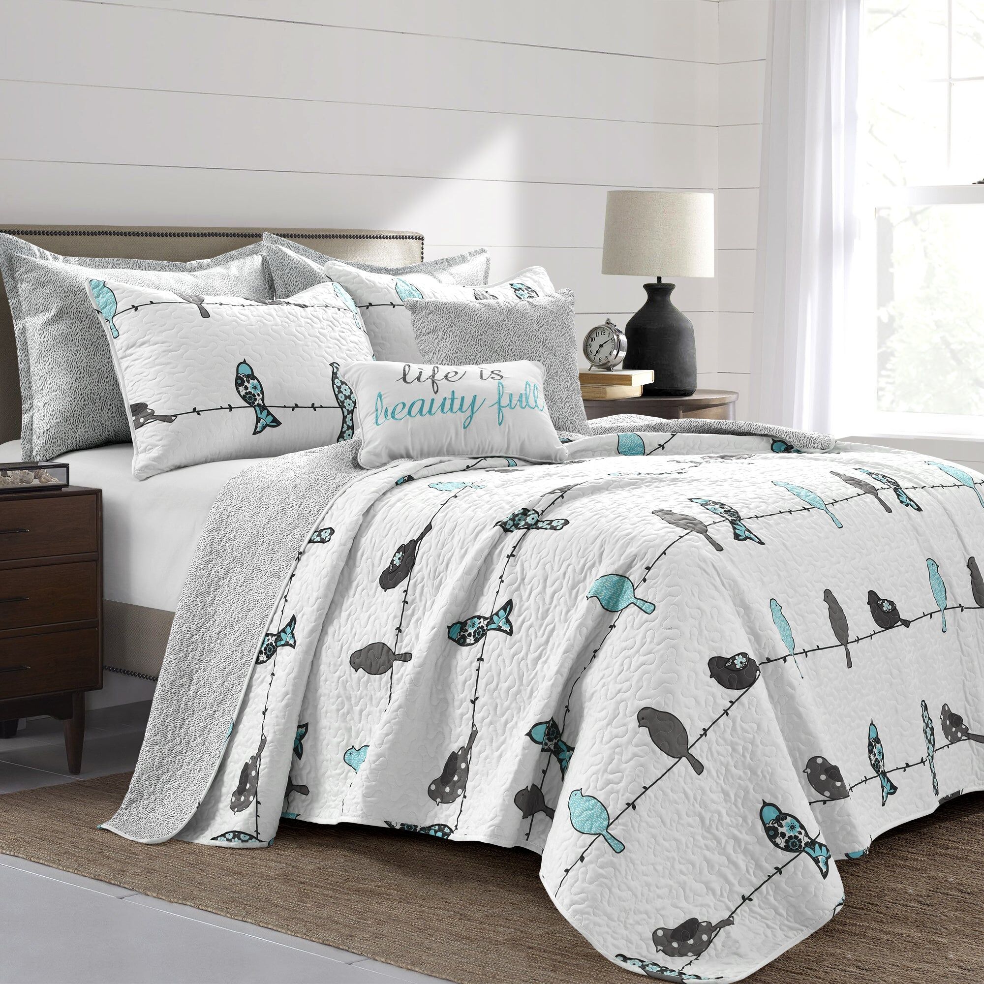 Lush Decor Rowley Birds Quilt 7 Piece Set