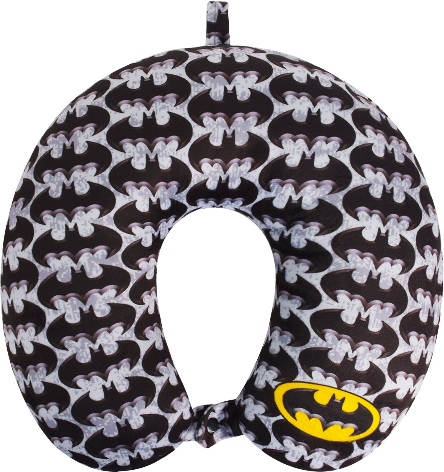 FUL Batman Neck Pillow, Logo Design Travel Head Pillow for Sleep in Airplane or Car, Gray