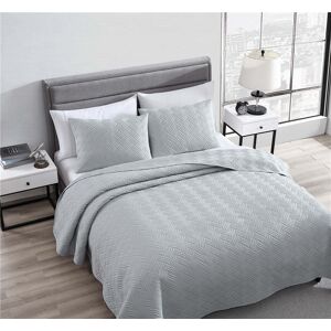 The Nesting Company Willow 3 Piece Quilt Set - grey - Size: Queen