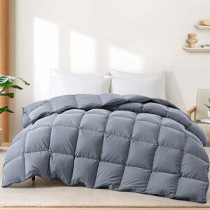 Peace Nest Year Round Down Feather Blend Comforter Duvet Gusset Soft Cover - grey - Size: King