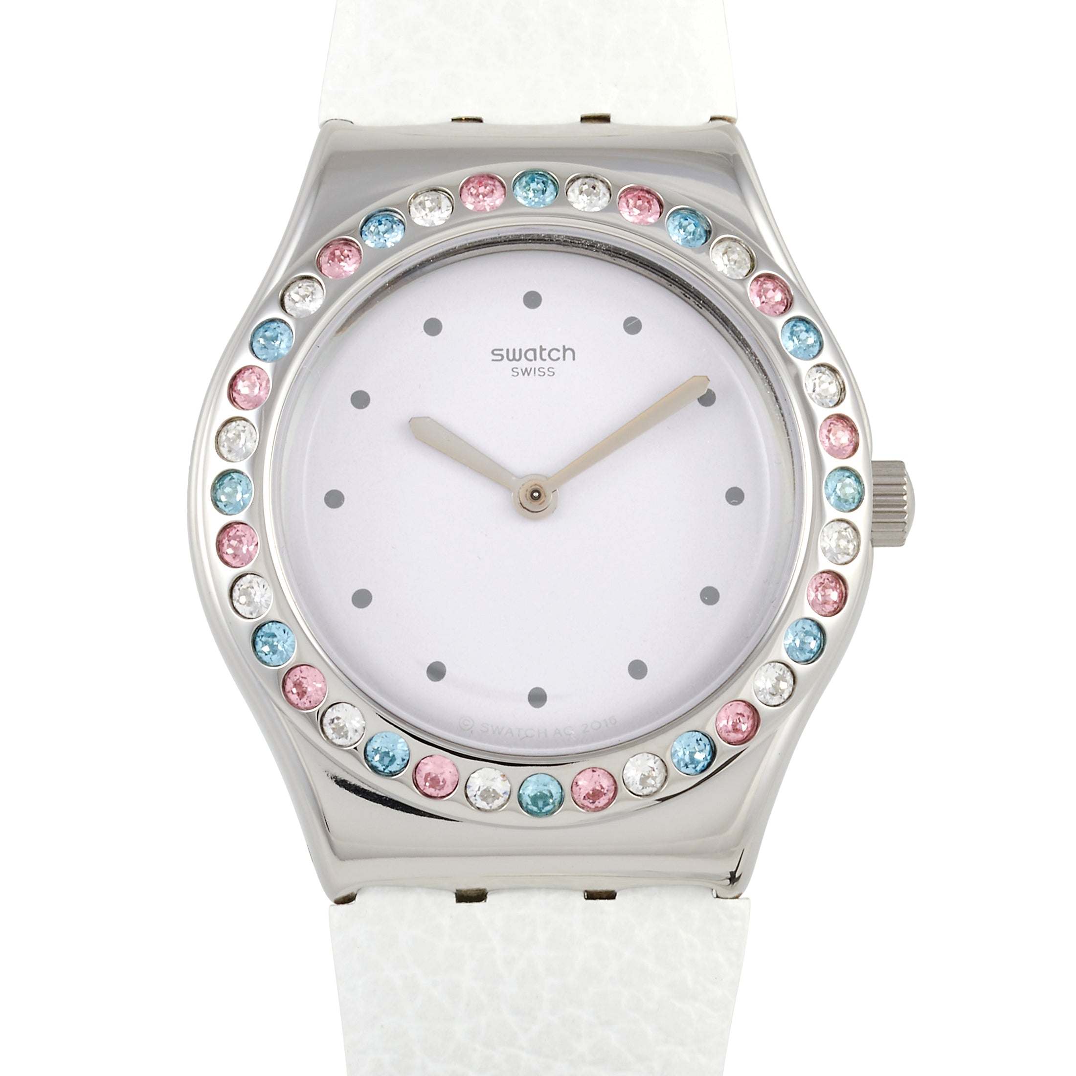 Swatch After Dinner Bejeweled White Ladies' Watch YLS201 female
