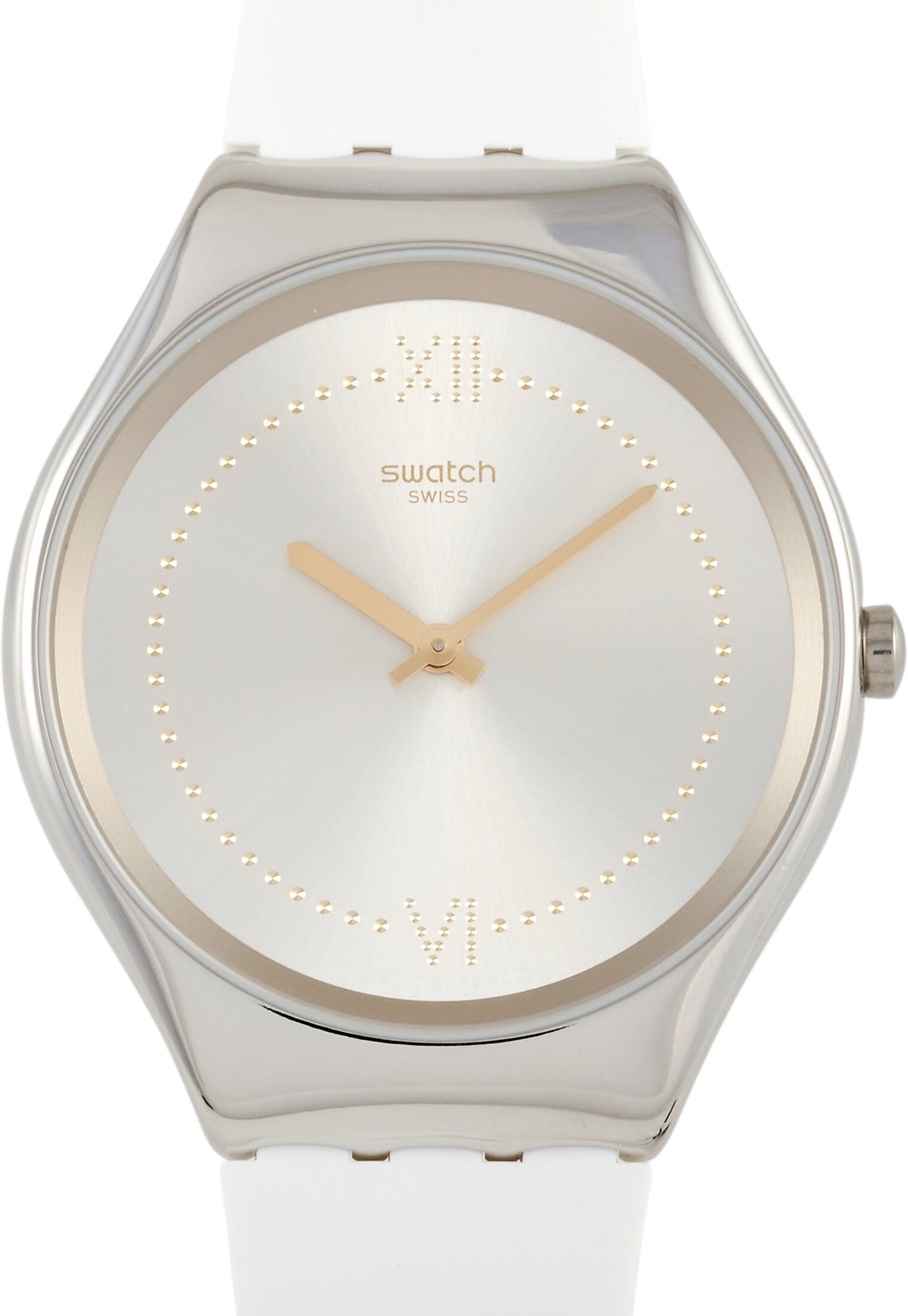 Swatch Irony Skindoree Brushed Silver Ladies' Watch SYXS108 female