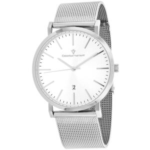 Christian Van Sant Men's Silver dial Watch - white