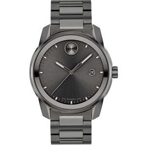 Movado Men's Bold Verso Black Dial Watch - silver