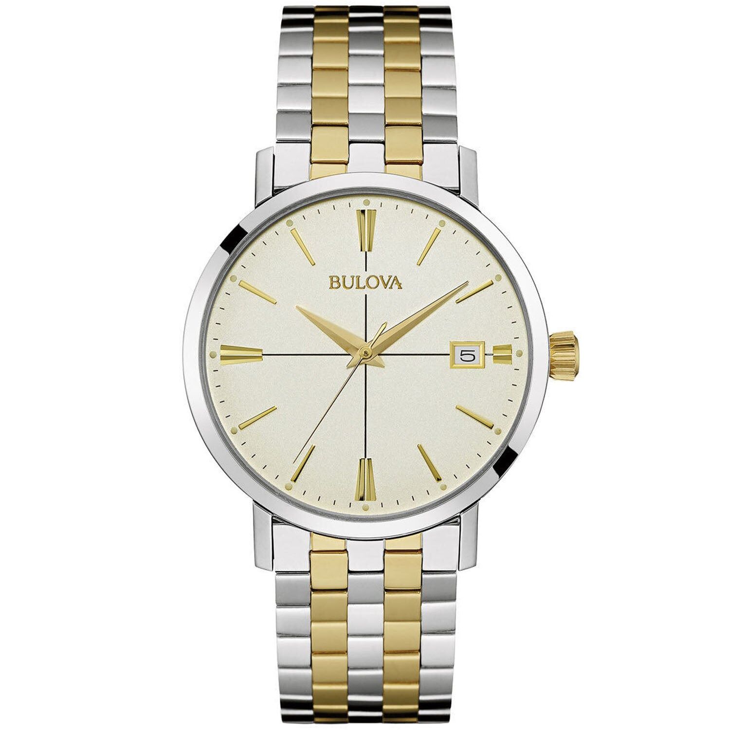 Bulova Men's Classic White Dial Watch - silver - Size: fits 5" - 6" wrist