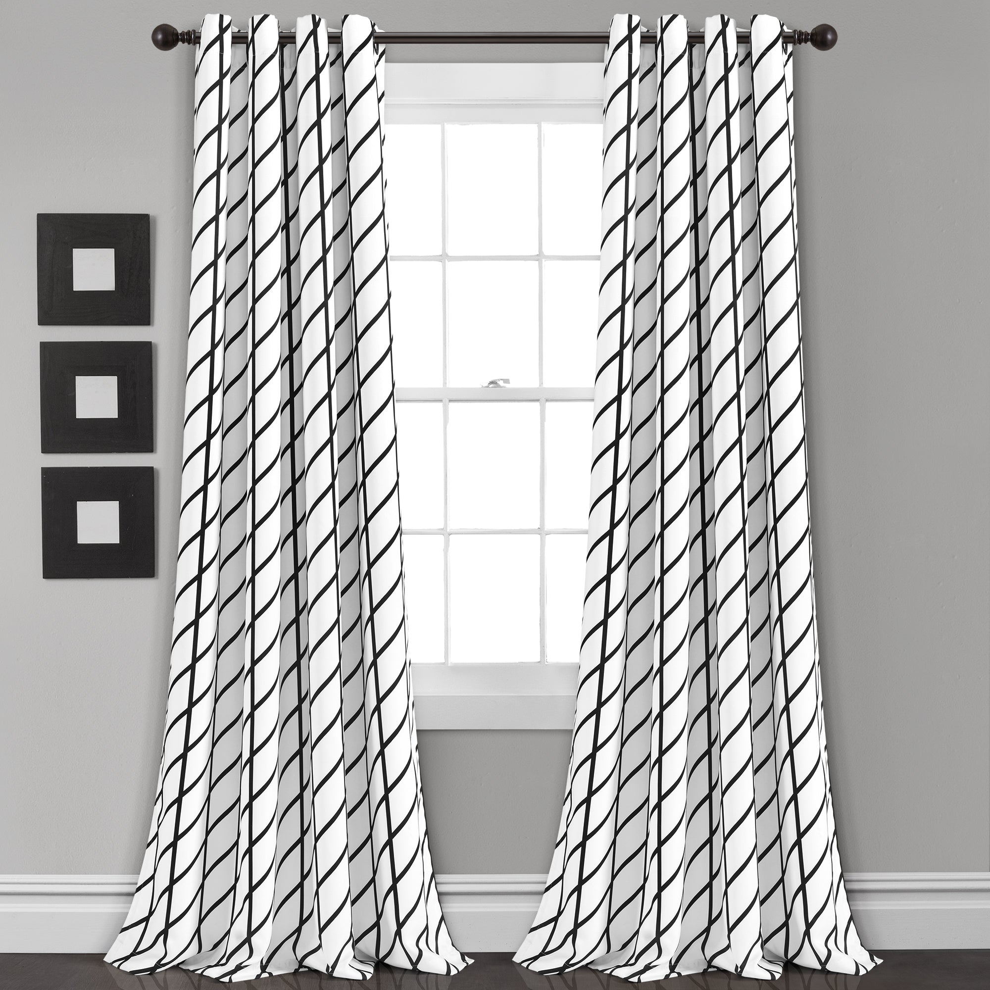 Lush Decor Feather Arrow Geo Room Darkening Window Curtain Panel Set