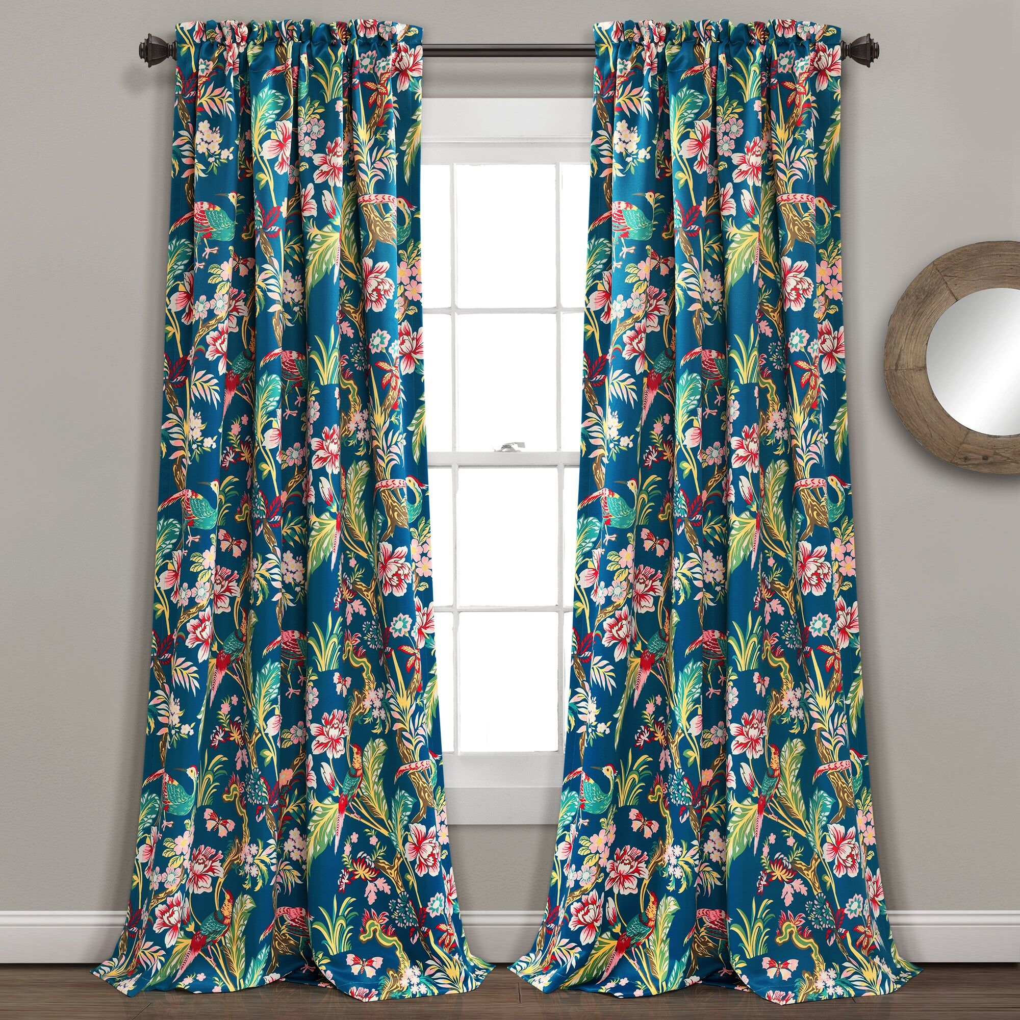 Lush Decor Dolores Room Darkening Window Curtain Panels Set