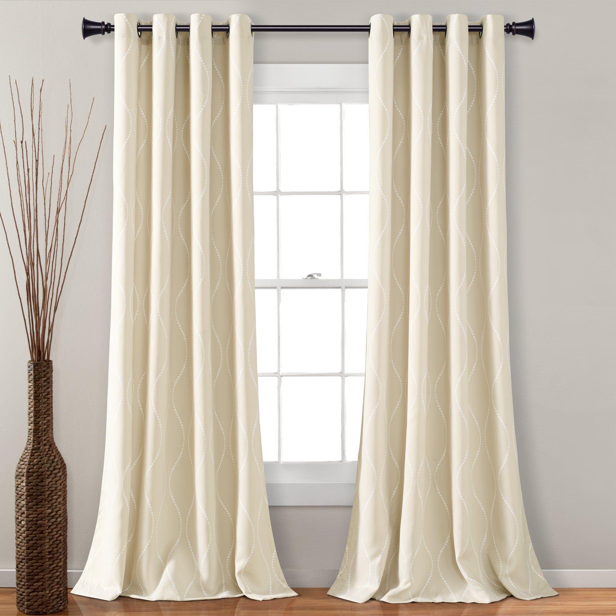 Lush Decor Swirl Light Filtering Window Curtains