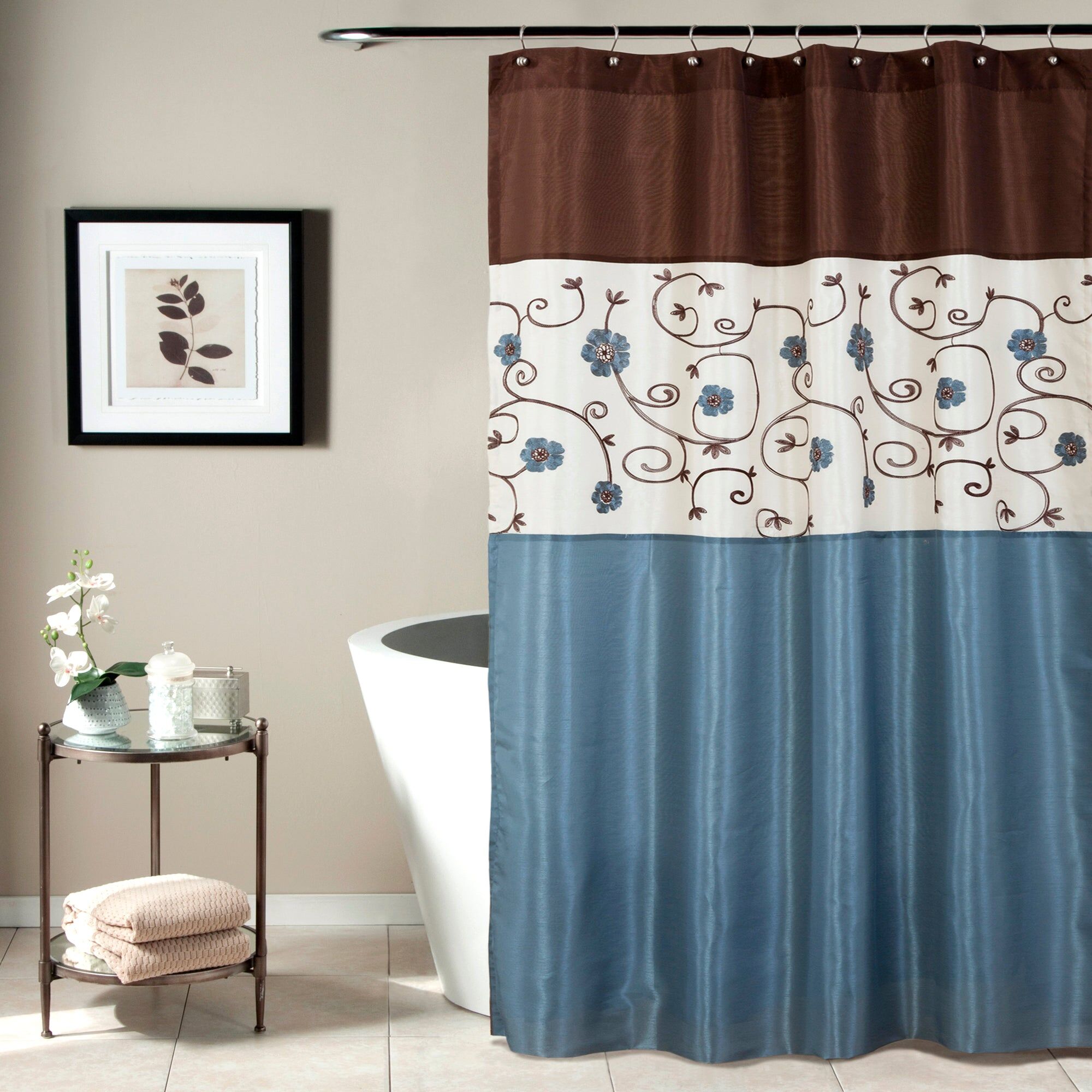 Lush Decor Royal Garden Shower Curtain