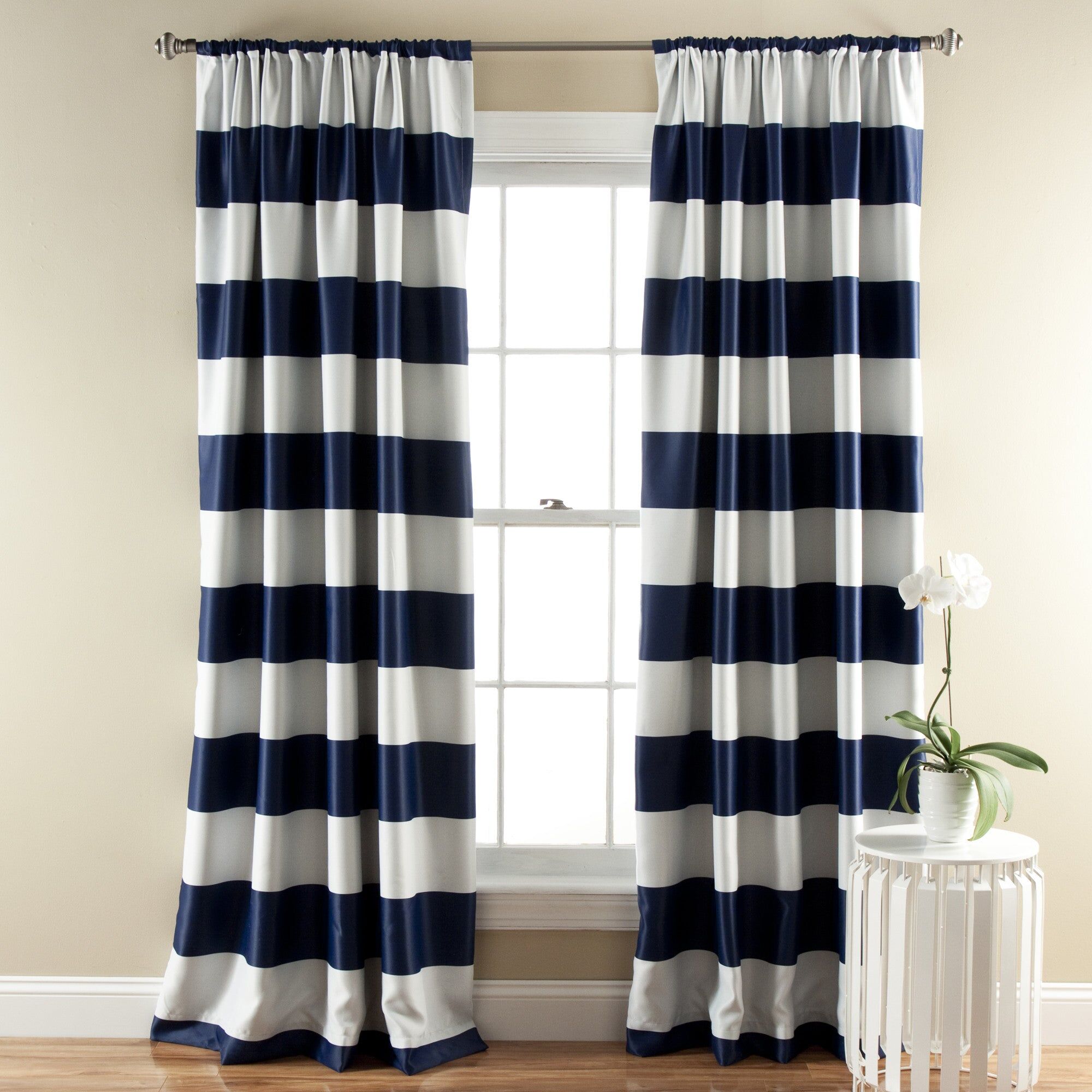 Lush Decor Stripe Blackout Window Curtain Set