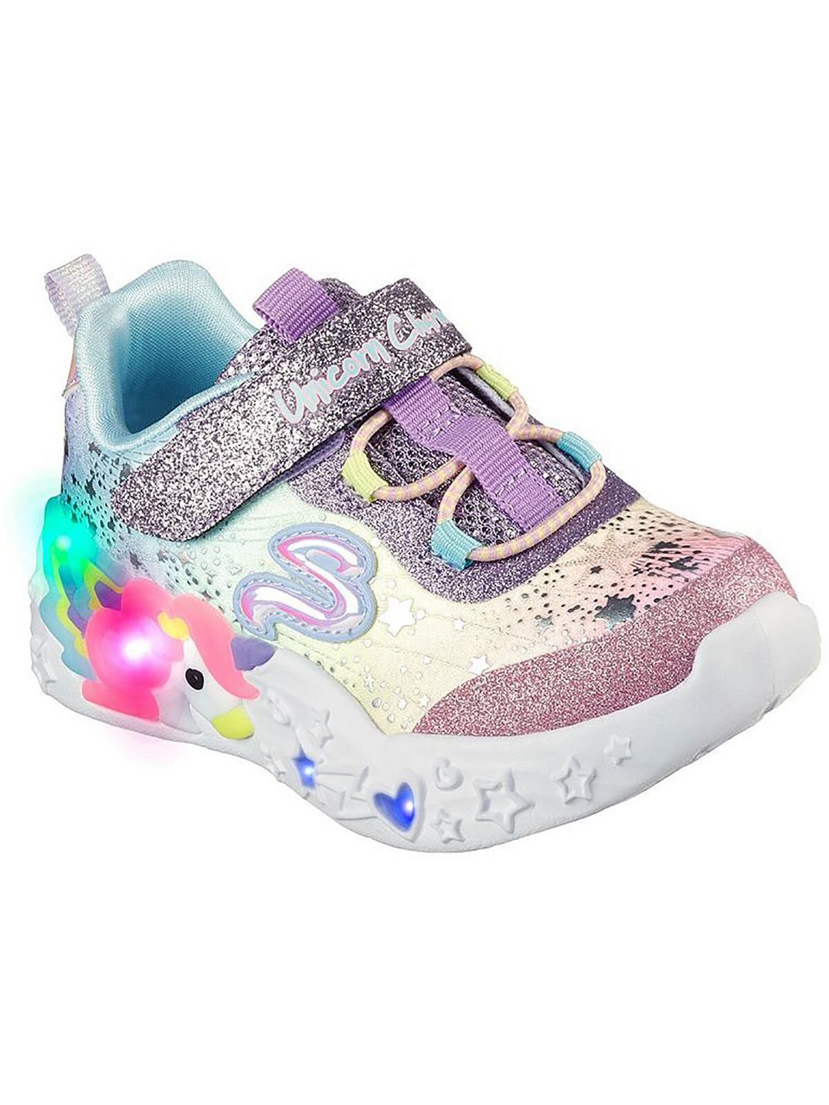 Skechers Twilight Dream Girls Satin Glitter Light-Up Shoes US 6 Toddler female