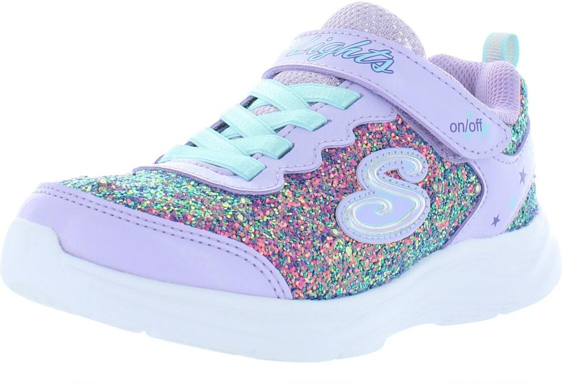 Skechers Glimmer Kick-Glitter N'Glow Girls Glitter Lifestyle Light-Up Shoes US 4 Big Kid female